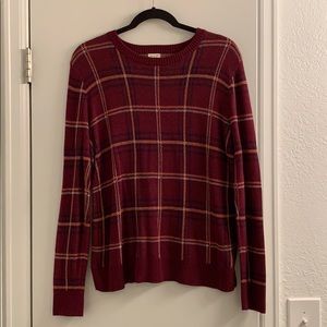 A New Day Plaid Crewneck Sweater